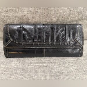 Fossil Black Leather Clutch Wallet